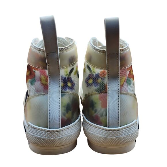 Dior women's shoes size 37 U.s. Size 6.5US B23 High Top Floral - Picture 3 of 11